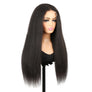Natural CURLY HAIRLINE COARSE YAKI 6INCH GLUELESS 13X4 HD LACE WIG