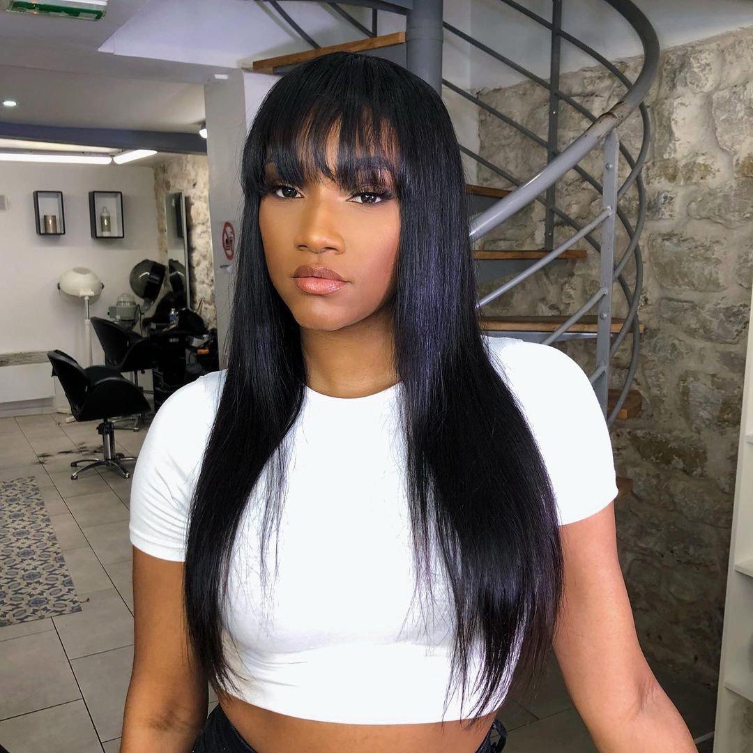 Weave with shop bangs