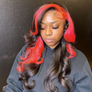Light Pink Skunk Stripe Color Wig 13x4 Lace Frontal Wig Body Wave