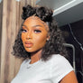13x4 Undetactable HD Lace Frontal Curly Wave Bob Wig Human Hair Wigs