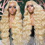 613 Blonde Wig Body Wave Human Virgin Hair 4x4 5x5 Lace Front Pre-plucked Hairline