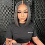 STRAIGHT BOB WIG SHORT HUMAN HAIR WIGS 13*4 PRE-PLUCKED HAIRLINE