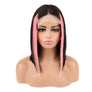 4X4 Human Hair Bob Wig Straight 180% Density with Highlight Clip in Hairs