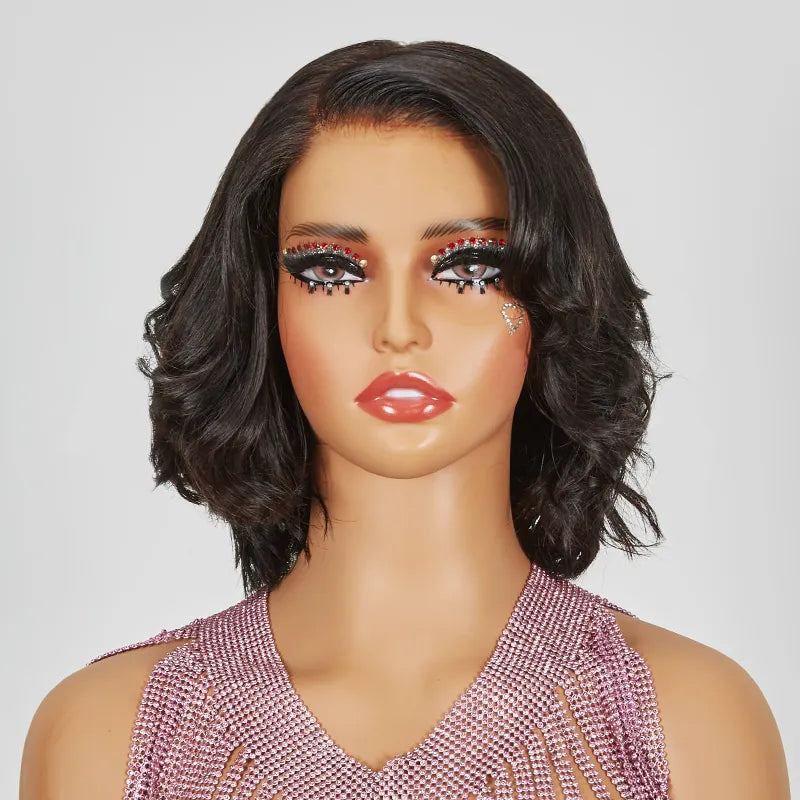 Shine Hair Wig New 9x6 Glueless Classic Wavy Bob Glueless Wig