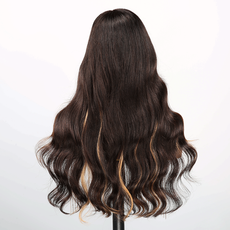 Shine Hair 9x6 Chic Glueless Blonde Highlight Body Wave Wig