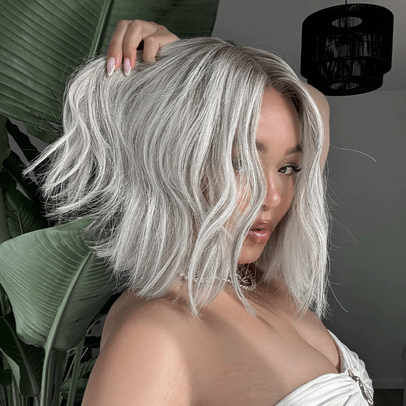 13x4 Glueless Blonde Color With Subtle Light Brown Bob Wig