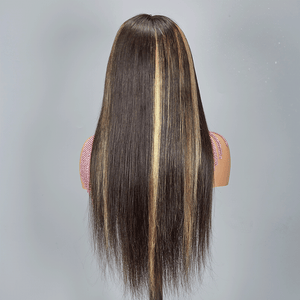 Shine Hair 9x6 Glueless Shiny Highlight Multi-color Straight Wig