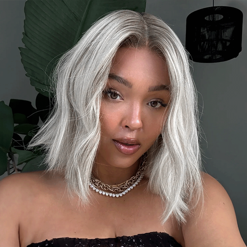 13x4 Glueless Blonde Color With Subtle Light Brown Bob Wig