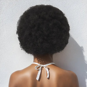 13x4 Lace Frontal Afro Kinky Curly Super Bounce Bob Human Hair Wig