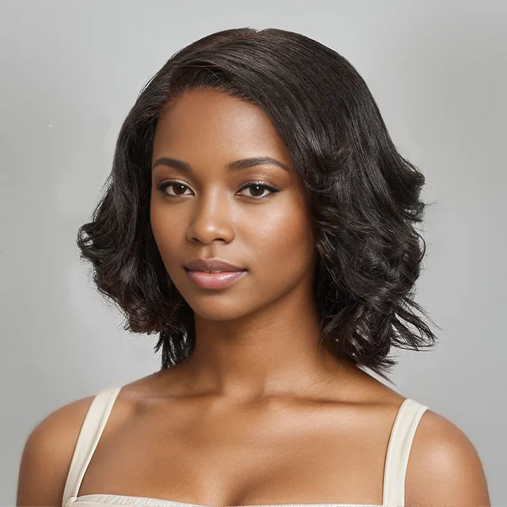 Shine Hair Wig New 9x6 Glueless Classic Wavy Bob Glueless Wi