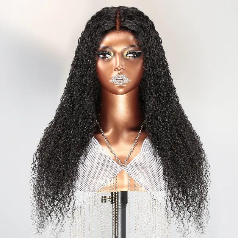 7X5 Glueless Pre-plucked Super Kinky Curly Wear Go Human Hair Frontal Wig - SHINE HAIR WIG