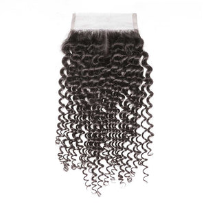 CEXXY Hair 4*4 Brazilian Hair Lace Closure Kinky Curly - cexxyhair.com