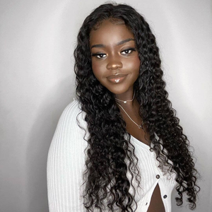 Deep Wave Full Lace Wig With Baby Hair 100% Human Hair Wigs
