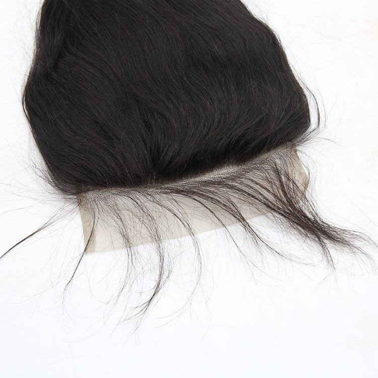 7x7 Closure Swiss Lace Straight Unprocessed Human Virgin Hair