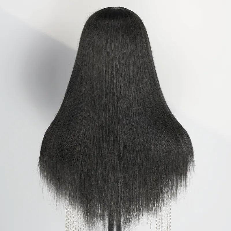 13x4 Retro Pencil Gray Color Lace Frontal Human Hair Wig - SHINE HAIR WIG