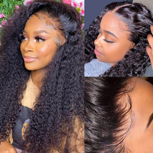 30-40in Long Wig HD Lace 13x6 Lace Front Wig Curly Deep Wave Undetected Lace Frontal