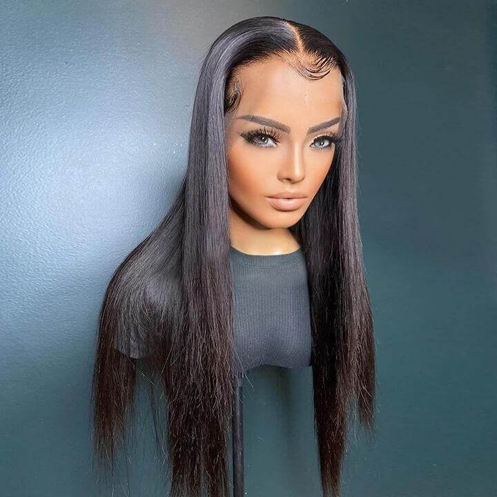 9A Straight 13x6 Lace Front Wig Virgin Human Hair Transparent Wig Upgraded 2.0