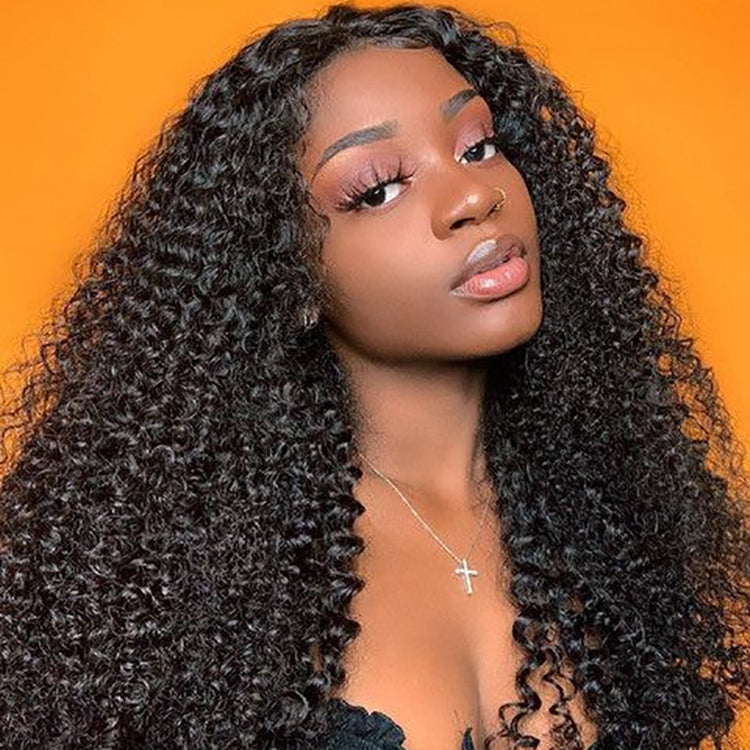 Kinky Curly 13x4 Lace Front Wig 4x4 Closure Wigs 150% 200% 250% 300% Density - cexxyhair.com