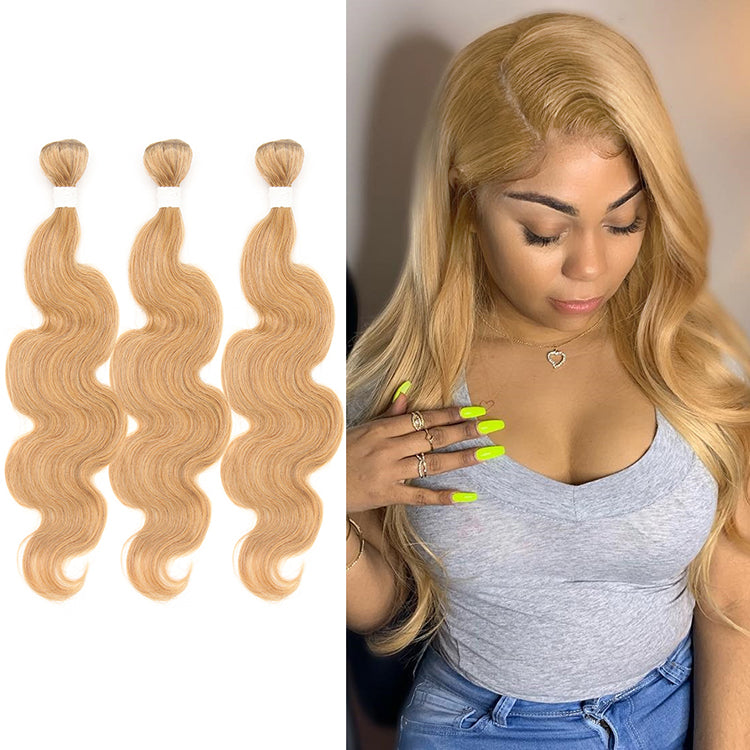 #27 Colored Body Wave Virgin Hair Extension Bundle Deal