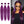 Purple Color Straight Virgin Hair Extension Bundle Deal