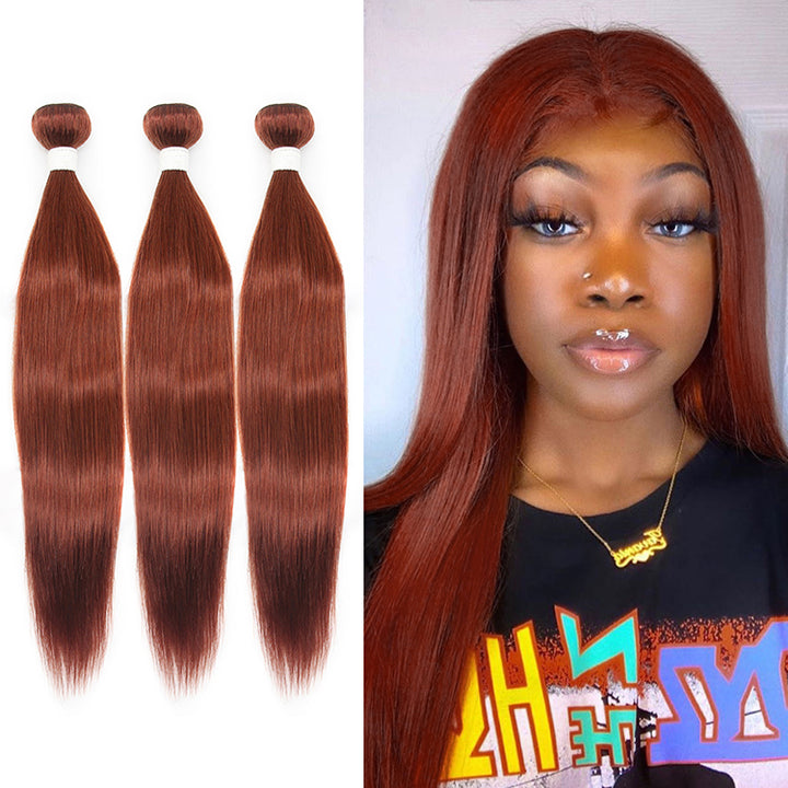 Cexxy Virgin Hair #33 Colored Hair Extension Straight Bundle Deal