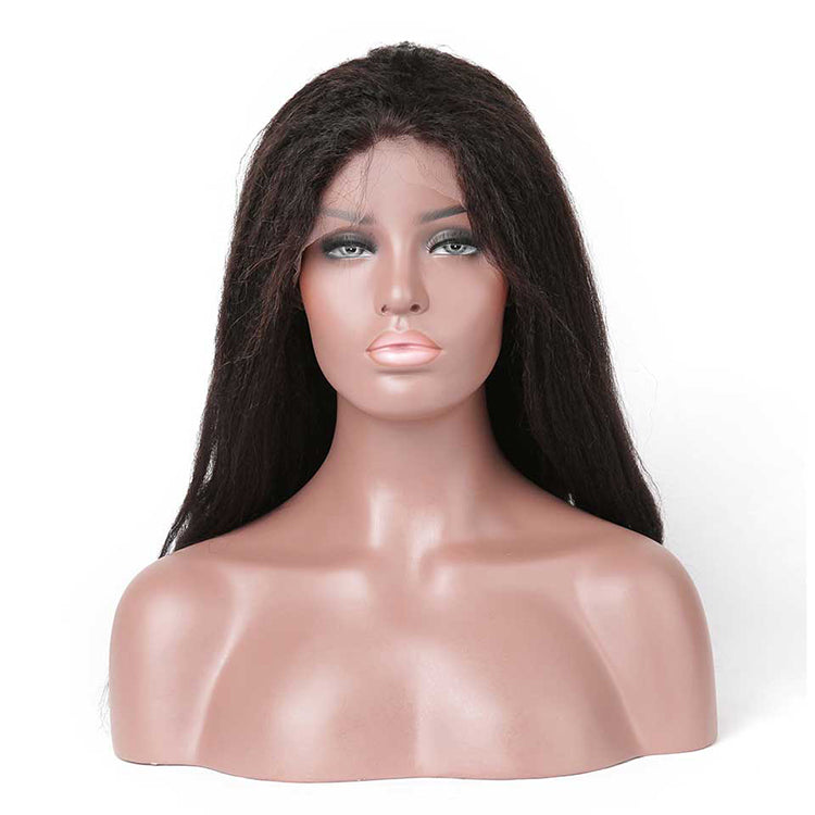 KINKY STRAIGHT LACE FRONT WIG HIGH DENSITY HUMAN HAIR WIG - cexxyhair.com