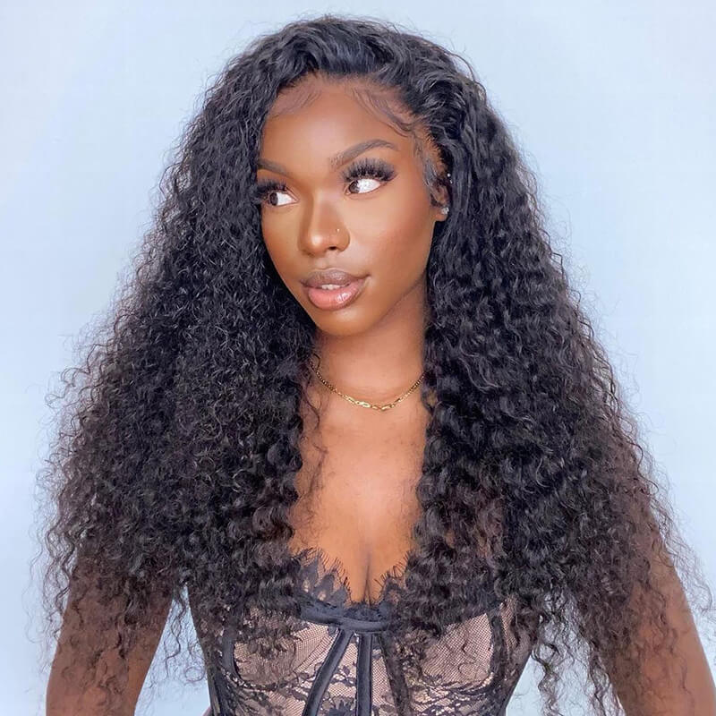 HD Lace 13x6 Lace Front Wig Curly Deep Wave Undetected Lace Frontal