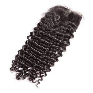 CEXXY Hair 4*4 Brazilian Hair Lace Closure Deep Wave - cexxyhair.com