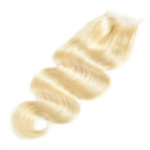 #613 Blonde 4*4 Lace Closure Body Wave - cexxyhair.com