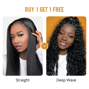 Pay 1 Get 2 Wigs, 9A 13x6 lace front wig virgin human hair