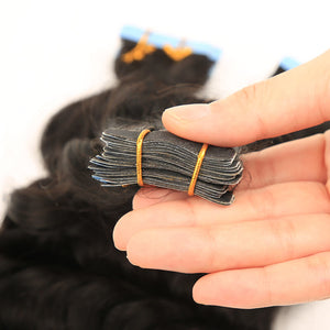 New arrivals natural wave tapes hair for black woman 50G/20PCS