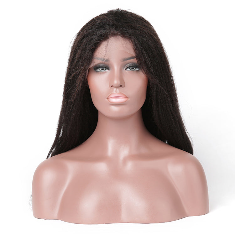 Kinky Straight 13x4 Lace Front Wig 4x4 Closure Wigs 150% 200% 250% 300% Density - cexxyhair.com