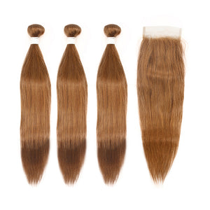 Cexxy Virgin Hair #30 Colored Hair Extension Straight Bundle Deal