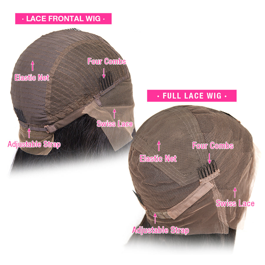 NATURAL WAVE LACE WIG/BOB WIG/FULL LACE WIG HIGH DENSITY HUMAN HAIR WIG - cexxyhair.com