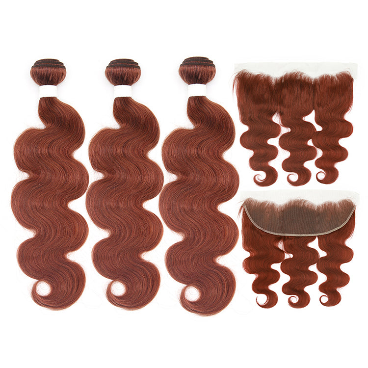 Cexxy Virgin Hair #33 Colored Hair Extension Body Wave Bundle Deal