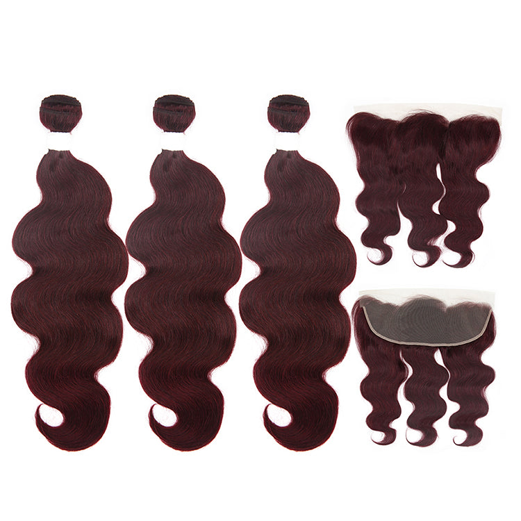 #99J Colored Body Wave Hair Extension Bundle Deal