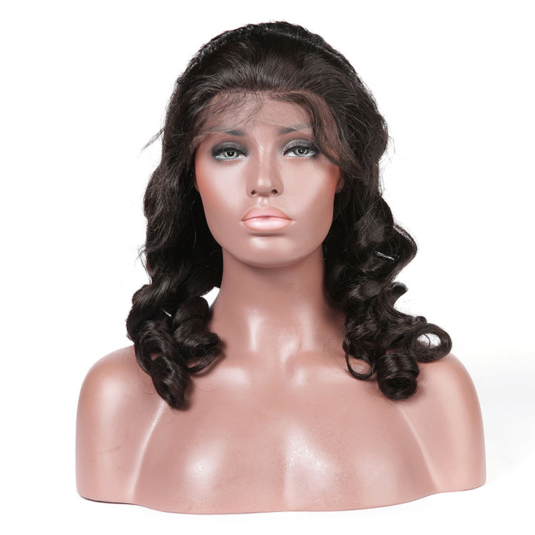 Cexxy Hair Loose Wave 13X4 Fake Scalp Wig Virgin Hair Invisible Knot Lace Front Wig