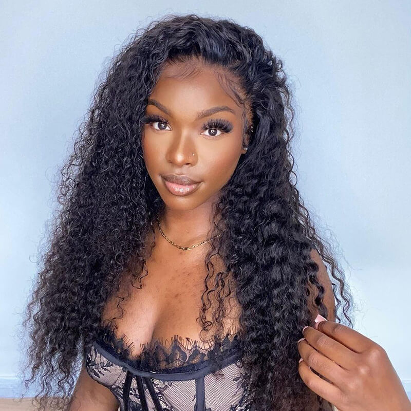 HD Lace 13x6 Lace Front Wig Curly Deep Wave Undetected Lace Frontal