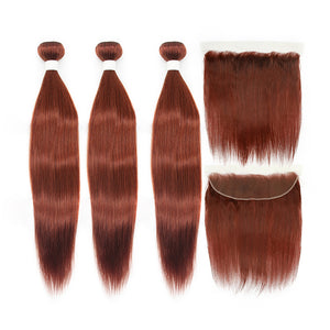 Cexxy Virgin Hair #33 Colored Hair Extension Straight Bundle Deal