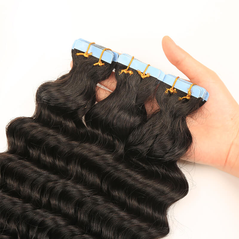 New arrivals natural wave tapes hair for black woman 50G/20PCS