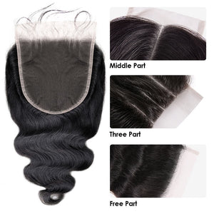 6x6 Closure Swiss Lace Body Wave Human Virgin Hair