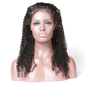 Cexxy Hair Kinky Curly 13X4 Fake Scalp Wig Virgin Hair Invisible Knot Lace Front Wig