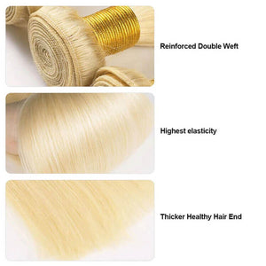 613 Blonde Straight Long Hair Series Virgin Hair Bundle Deal Cexxy Hair