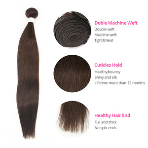 CEXXY VIRGIN HAIR #4 COLORED HAIR EXTENSION STRAIGHT BUNDLE DEAL