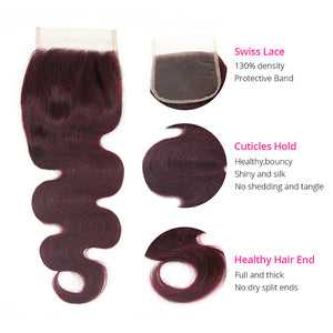 #99J Colored Body Wave Hair Extension Bundle Deal