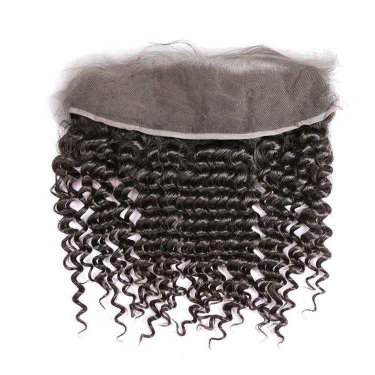 CEXXY Hair Transparent 13*4 Lace Frontal Brazilian Hair Deep Wave
