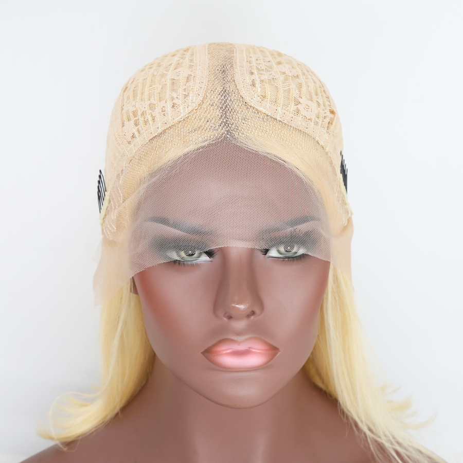 613 Blonde Wig T Part Body Wave Lace Front Wig Human Virgin Hair