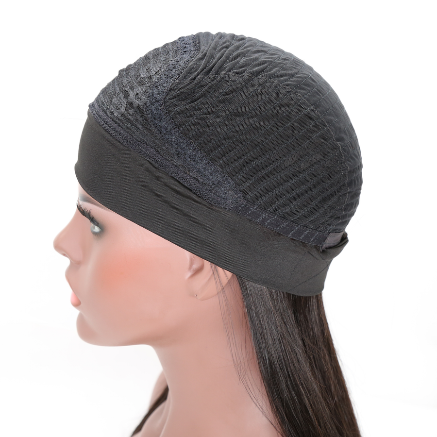 Headband Wig Human Hair Half Wig 180% Density Deep Wave Natural Color Glueless