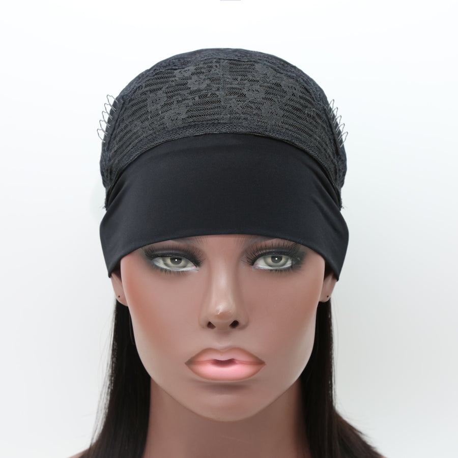 Short Bob Headband Wig 180% Density Deep Wave Natural Color Glueless