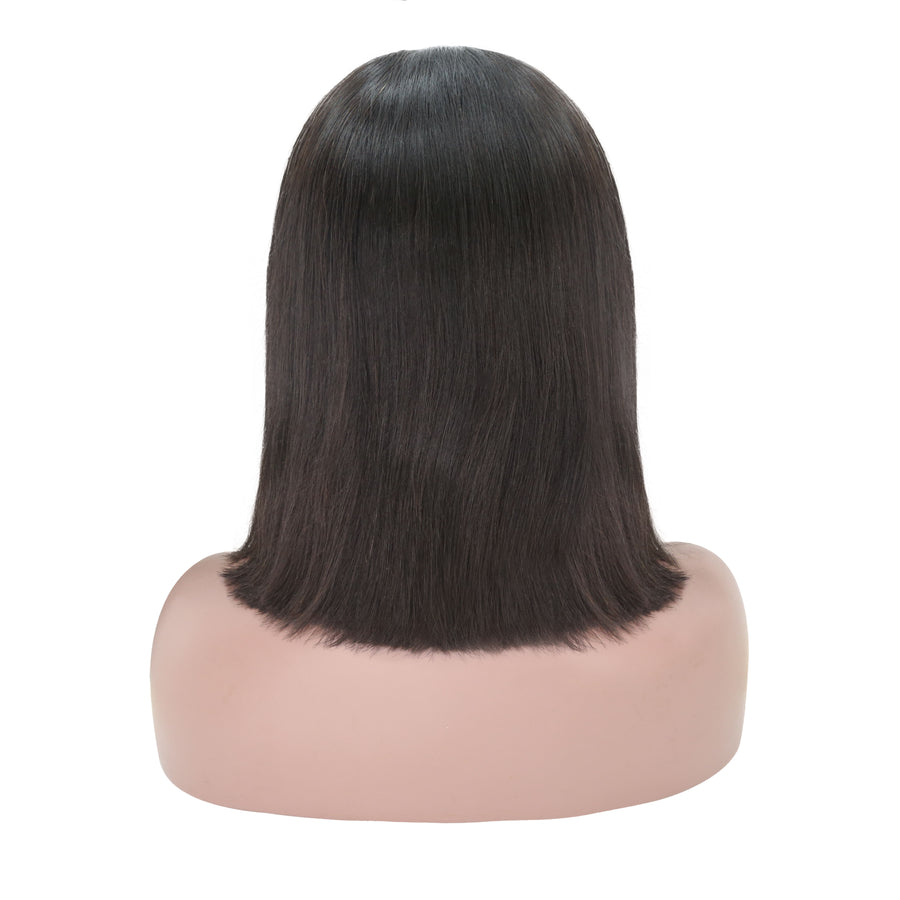 Short Bob Headband Wig 180% Density Straight Natural Color Glueless
